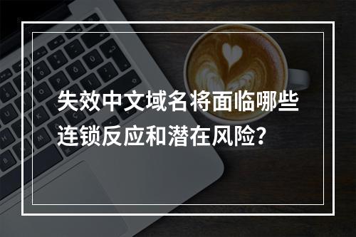 失效中文域名将面临哪些连锁反应和潜在风险?