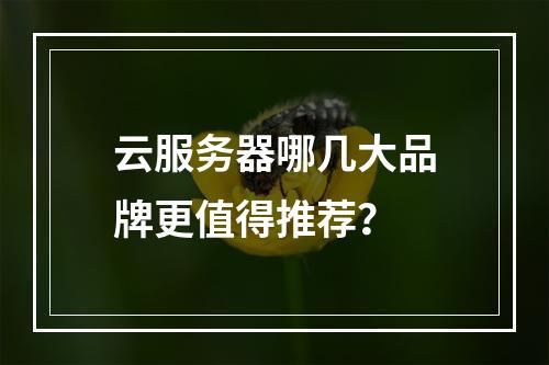 云服务器哪几大品牌更值得推荐？