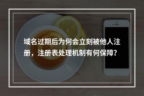 域名过期后为何会立刻被他人注册,注册表处理机制有何保障?