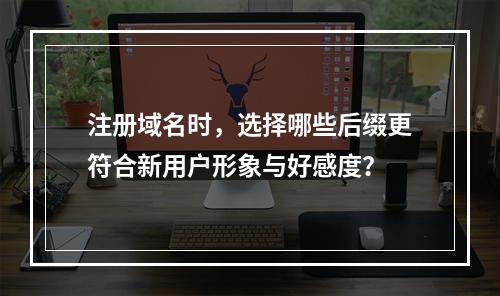 注册域名时,选择哪些后缀更符合新用户形象与好感度?