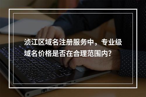 浈江区域名注册服务中,专业级域名价格是否在合理范围内?