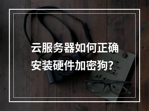 云服务器如何正确安装硬件加密狗？
