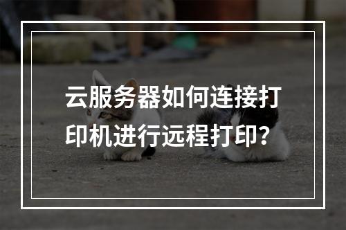 云服务器如何连接打印机进行远程打印？