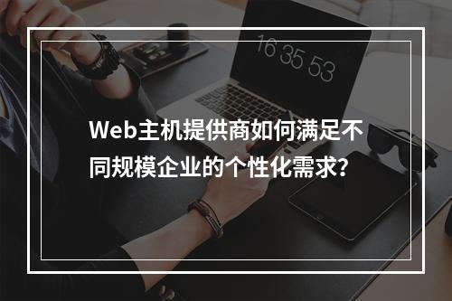 Web主机提供商如何满足不同规模企业的个性化需求?