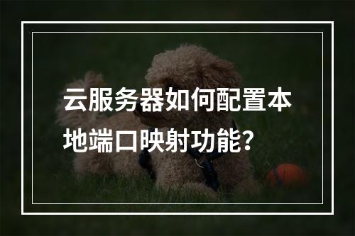 云服务器如何配置本地端口映射功能？