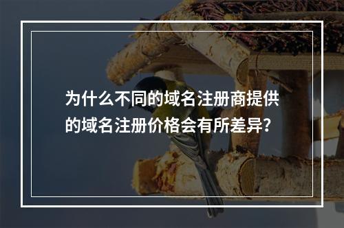 为什么不同的域名注册商提供的域名注册价格会有所差异?