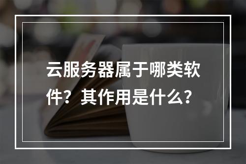 云服务器属于哪类软件？其作用是什么？