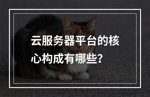 云服务器平台的核心构成有哪些？
