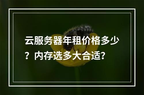 云服务器年租价格多少？内存选多大合适？