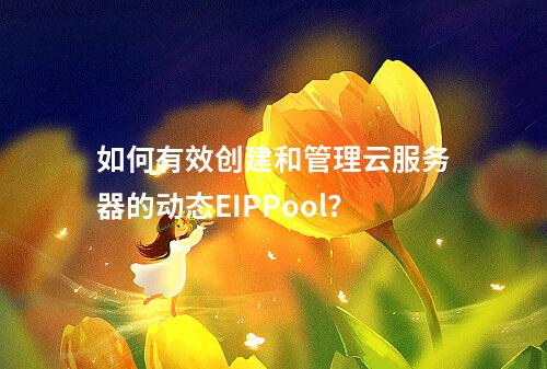 如何有效创建和管理云服务器的动态EIPPool?