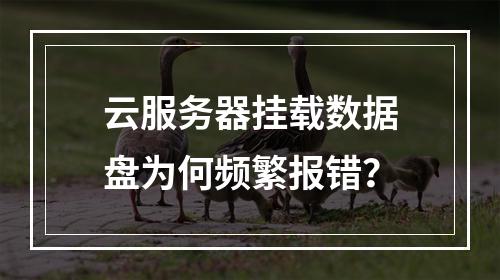云服务器挂载数据盘为何频繁报错？