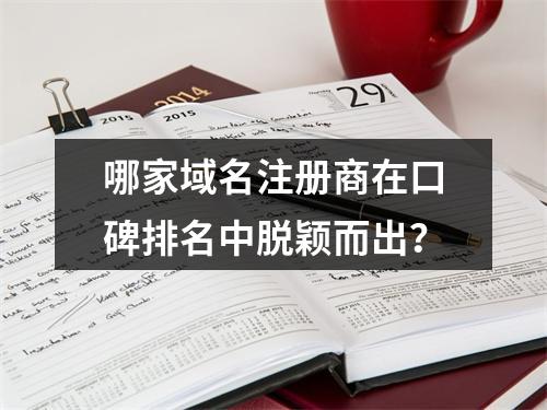 哪家域名注册商在口碑排名中脱颖而出?