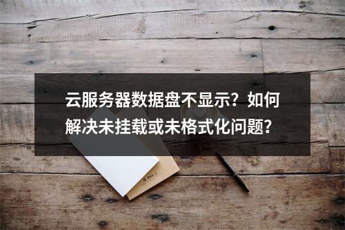 云服务器数据盘不显示？如何解决未挂载或未格式化问题？
