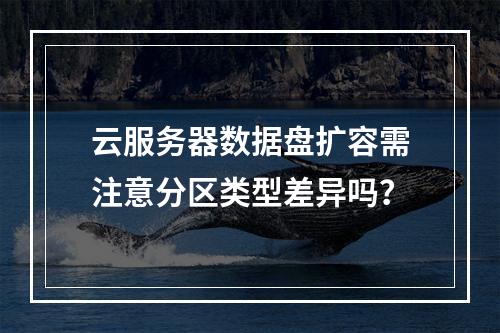 云服务器数据盘扩容需注意分区类型差异吗？