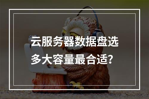 云服务器数据盘选多大容量最合适？