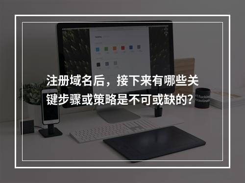 注册域名后,接下来有哪些关键步骤或策略是不可或缺的?