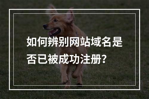 如何辨别网站域名是否已被成功注册?
