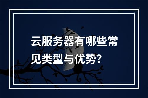 云服务器有哪些常见类型与优势？