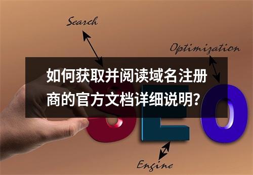 如何获取并阅读域名注册商的官方文档详细说明?