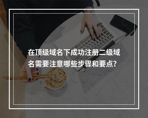 在顶级域名下成功注册二级域名需要注意哪些步骤和要点?
