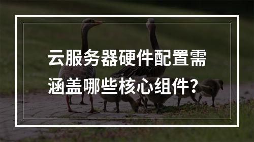 云服务器硬件配置需涵盖哪些核心组件？