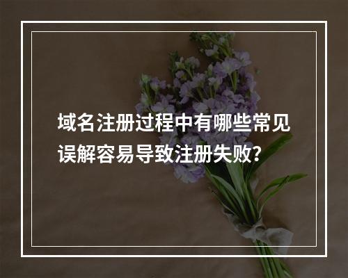 域名注册过程中有哪些常见误解容易导致注册失败?