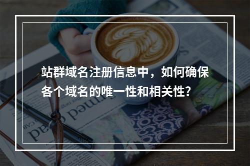 站群域名注册信息中,如何确保各个域名的唯一性和相关性?