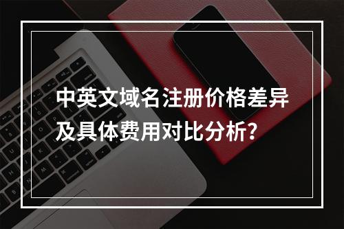 中英文域名注册价格差异及具体费用对比分析?