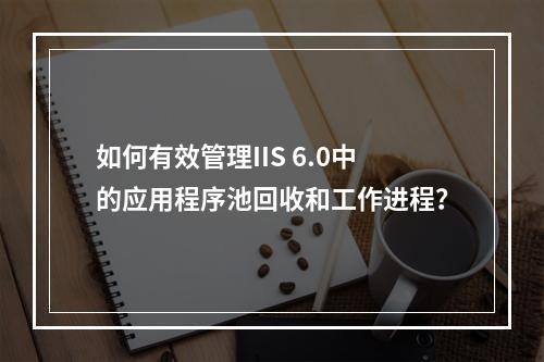 如何有效管理IIS 6.0中的应用程序池回收和工作进程?