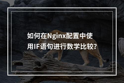 如何在Nginx配置中使用IF语句进行数学比较?