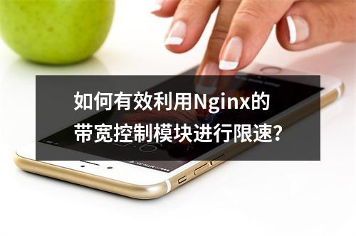 如何有效利用Nginx的带宽控制模块进行限速?