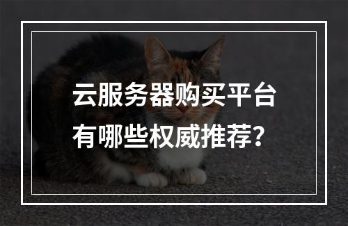 云服务器购买平台有哪些权威推荐？