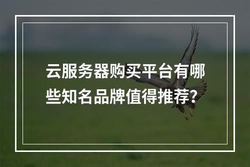 云服务器购买平台有哪些知名品牌值得推荐？
