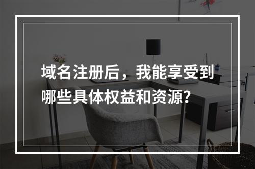 域名注册后,我能享受到哪些具体权益和资源?