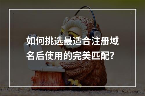 如何挑选最适合注册域名后使用的完美匹配?