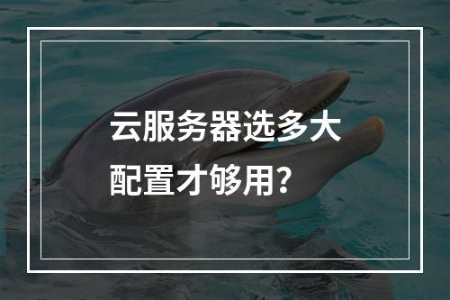 云服务器选多大配置才够用？