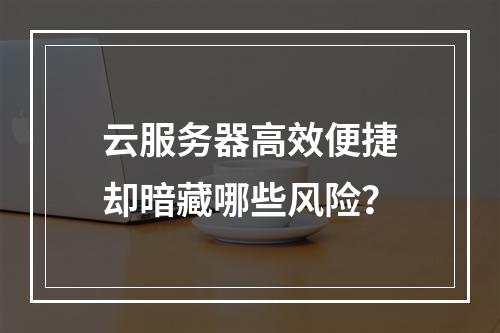 云服务器高效便捷却暗藏哪些风险？