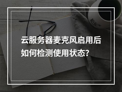 云服务器麦克风启用后如何检测使用状态？