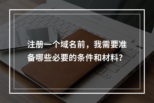 注册一个域名前,我需要准备哪些必要的条件和材料?