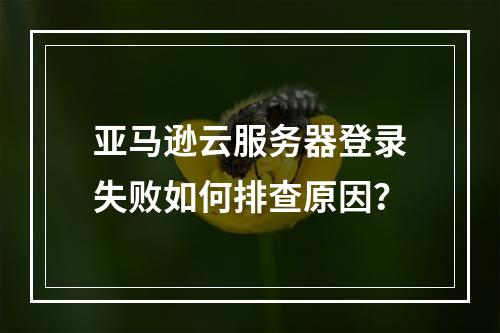 亚马逊云服务器登录失败如何排查原因？