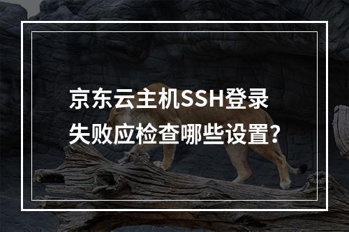 京东云主机SSH登录失败应检查哪些设置？