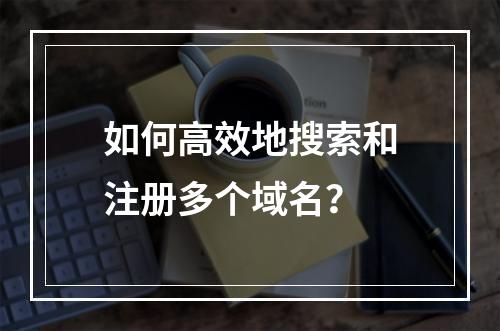 如何高效地搜索和注册多个域名?