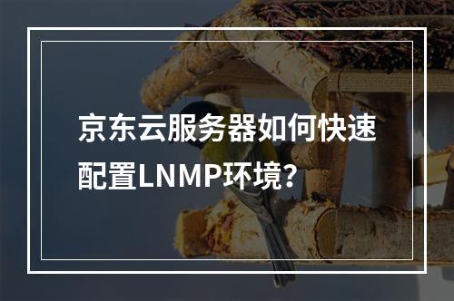 京东云服务器如何快速配置LNMP环境？