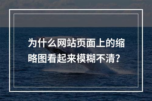 为什么网站页面上的缩略图看起来模糊不清?