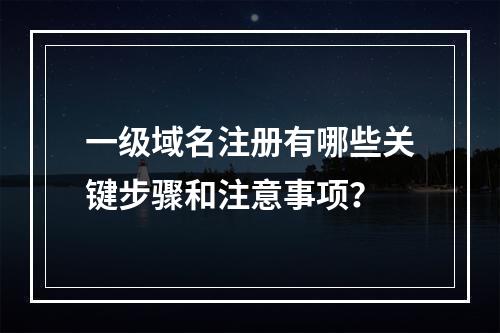 一级域名注册有哪些关键步骤和注意事项?