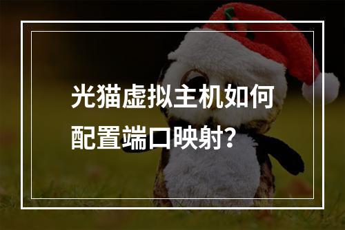 光猫虚拟主机如何配置端口映射？