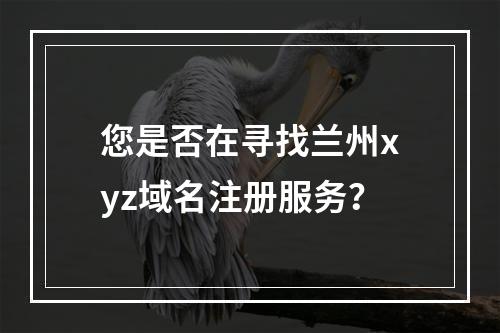 您是否在寻找兰州xyz域名注册服务?