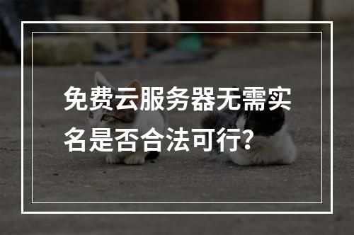 免费云服务器无需实名是否合法可行？