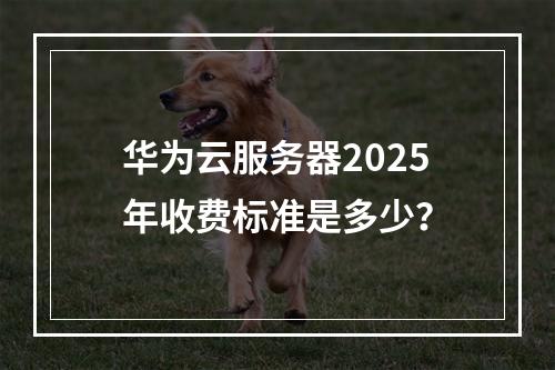 华为云服务器2025年收费标准是多少？