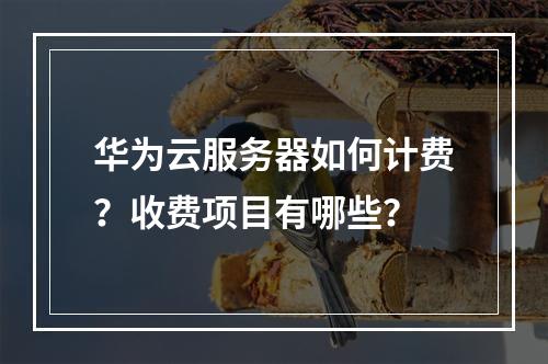 华为云服务器如何计费？收费项目有哪些？